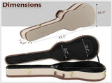 39" Classical Guitar Hard Case Microgroove Flat Grey 80009348