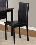 ZNTS Noyes Faux Leather Seat Metal Frame Dining Chairs, Set of 4, Black T2574P164524