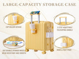 20"/24"/28" 3 pcs/set in ABS Spinner Wheel Luggage, Carry on Suitcase, with Cup Holder & USB Port & 02827536