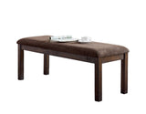 Classic Elegant Design Wooden 1pc Bench Only Dining Room Upholstered Seat Walnut Finish Bench B011P245909