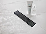 12 Inch Linear Shower Drain with 2-in-1 Flat & Tile Insert Removable Cover, 304 Stainless Steel with 50253508