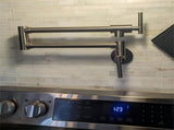 Pot Filler Faucet Wall Mount,Brushed Nickel Finish and Dual Swing Joints DesignUnable ship 37240296