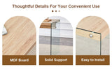 The top of the coffee table is made of medium density fiberboard and wooden stickers, with W1512P347778