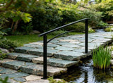 Handrails for Outdoor Steps, Fit 1 or 3 Steps Outdoor Stair Railing, Black Wrought Iron Handrail, W2286P386945