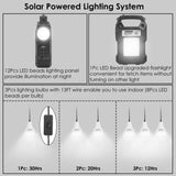 Portable Solar Power Station Rechargeable Backup Power Bank w/Flashlight 3 Lighting Bulbs For 16989603