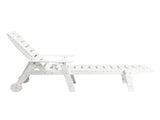 195*75.5*33cm HDPE Backrest Adjustable Lying Bed White 16273252