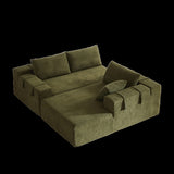 Modern Chenille Upholstered Sectional Couch Set,Modular 108" L Shaped Sectional Living Room W834P240007