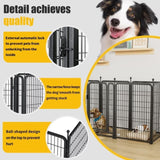 ZNTS Dog Playpen 8 Panels 40" Height Heavy Duty Dog Fence Puppy Pen for Large Medium Small Dogs Indoor W368P233995