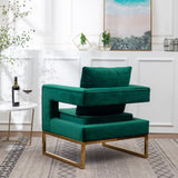 Lenola Contemporary Upholstered Accent Arm Chair, Green T2574P164510