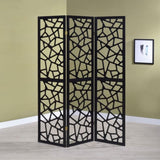 Black 3-Panel Folding Screen B062P153649