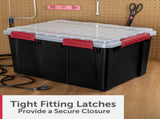 (2 pack)20 Gallon WaterProof Plastic Storage Bin with Lid, Gasket Seal and Durable Latches, 46521166