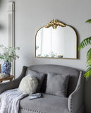 39.5" x 35" Gold Arched Mirror with Metal Frame, Wall- Mounted Mirror for Living Room Bedrrom W2078135192