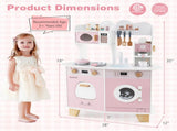 Pink Kids Coffee Kitchen Playset with Microwave Oven Stove for 3 Years Old 90229154