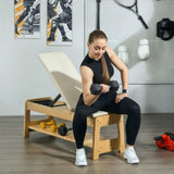 ZNTS Wooden Adjustable Weight Bench 71536717