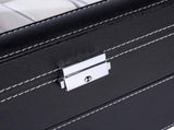 20 Compartments Dual Layers Elegant Wooden Watch Collection Box Black 74095307