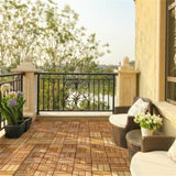27 Pieces 12 x 12 Inch outdoor floor tilesAcacia Wood Interlocking Patio Deck Tile 92883574