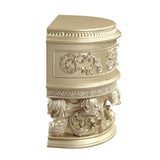 2 Drawers Resin Nightstand in Champagne Silver Finish B016P256532