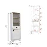 St. Clair Linen Cabinet, Two Interior Shelves, Two Open Shelves B200P188852
