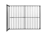 Queen Size Metal Bed Frame with Headboard Charcoal Grey W31181462