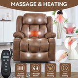 Dual Motor Infinite Position Up to 350 LBS Leatherair Power Lift Recliner Chair, Heavy Duty Motion W3224P290208