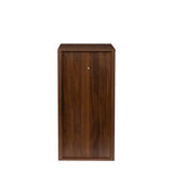 Brown walnut color modular wine bar Cabinet with Storage Shelves with Hutch for Dining Room W331P282805