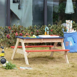 ZNTS Kids Picnic Table Set with Sandbox and Kitchen Toys 55024728