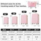 Hardshell Luggage Sets 4 pcs Bag Spinner Suitcase with TSA Lock Lightweight-16"20"24"28" 11075602
