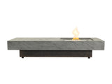 Rectangle Propane Fire Pit Table, Modern 2in1 Outdoor Firepit Table with 3Level Adjustable Height W853P553906