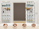 6-Tier Over the Door Pantry Organizer, Large Metal Door Spice Rack, Hanging Heavy-Duty Pantry Door 00351775