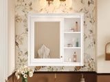 36'' x 28'' Medicine Cabinet, Wall Mounted Bathroom Storage Cabinet, Modern Bathroom Wall Cabinet N710P322791K