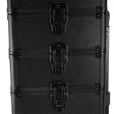 ZNTS 4-in-1 Draw-bar Style Interchangeable Aluminum Rolling Makeup Case-BLACK 44828530