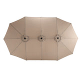 14.8 Ft Double Sided Outdoor Umbrella Rectangular Large with Crank W640140329