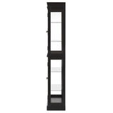Lighted Glass Curio Display Cabinet with Wood Frame - Elegant Glass Storage for Wine, Toys & W1758P297550