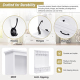 ON-TREND Elegant Wide Hall Tree with 5 Hooks, Versatile Entryway Lift Top Storage Bench with 2 N721P234409K