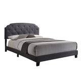 ZNTS Grey Upholstered Queen Bed B062P181281