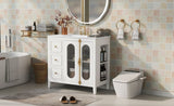 36-inch Bathroom Vanity 2 Soft Close Doors, Solid Wood Frame Modern Bathroom Storage Cabinet N710P223192K