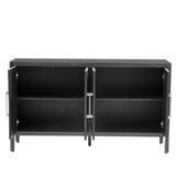 U-STYLE Storage Cabinet Sideboard Wooden Cabinet with 4 Metal handles ,4 Shelves and 4 Doors for WF309061AAB