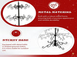 6ft Wrought Iron Christmas Tree, Metal Ornament Display Tree Stand for for Holiday Party Home Decor, 58428504