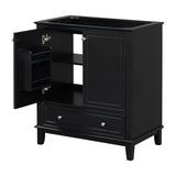 30" Bathroom Vanity without Sink, Base Only, Multi-functional Bathroom Cabinet with Doors and N725P186143B