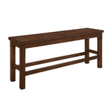 ZNTS Dark Brown Finish Counter Height Bench 1pc Wooden Dining Classic Dining Kitchen Furniture B011P191864