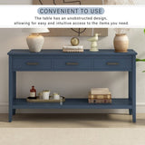 U_STYLE Contemporary 3-Drawer Console Table with 1 Shelf, Entrance Table for Entryway, Hallway, N711P234485V