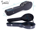 Hardshell A-Style Microgroove Pattern Leather Wood Mandolin Case Black 50934561