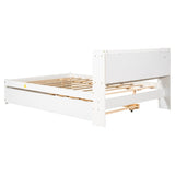 Full Bed with Trundle,Bookcase,White W50446124