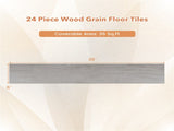 48-Pack Wood Look Vinyl Plank Flooring, 36 Sq.Ft Waterproof PVC Floor Tiles for Home- Gray 52344062