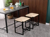 Set of 2 Backless Bar Stools for Kitchen Counter Paper Rope Woven Dining Chairs for Home & Kitchen W1757104743