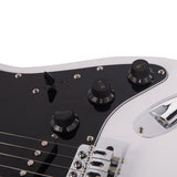 ZNTS GST Stylish Electric Guitar Kit with Black Pickguard White 94258666