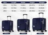 Luggage,with front opening,TSA approved lock,hardshell suitcase,Blue W2880P208360