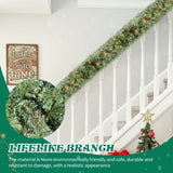 2 Pack 9FT Pre-lit Snow Flocked Christmas Garland, Lighted Artificial Xmas Garland with 200 Warm 83273459