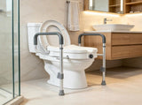 5-Inch Elevated Toilet Seat Riser with Handles 350 lbs Capacity 00094666