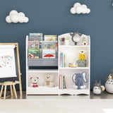 Kids Bookshelf and Toy Organizer, 3 Tier Bookshelf for, Fabric Toddler Bookcase Book Shelf for W808P221066